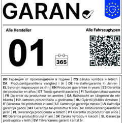 Unse Garantielabel für die Gewährleistung der Mängelfreiheit.